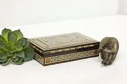 Middle Eastern Vintage Inlay Mosaic Jewelry or Collector Box #53317