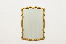 Carved Gold Leaf Vintage Bedroom, Hall or Bath Wall Mirror #53313
