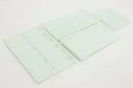 Set of 4 Antique Milk Glass Dental, Artist or Jewelry Trays #47816