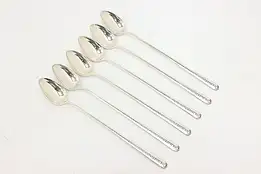Set of 6 Towle Rambler Rose Sterling Silver Ice Tea Spoons #53431
