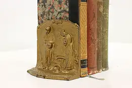 The Angelus after Millet Antique Iron Bookend #49294