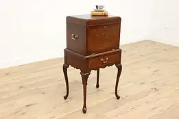 Georgian Vintage Mahogany Silver or Jewelry Chest, Hickory #53546