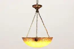 Art Deco Vintage Art Glass Chandelier Light Fixture #53595
