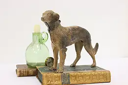 Farmhouse Antique Painted Cast Iron Borzoi Dog Doorstop #53797