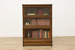 Arts & Crafts Antique 3 Stack Lawyer Bookcase Display Globe #51632