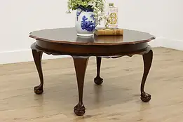 Georgian Vintage Mahogany Ball & Claw Coffee Table, Wortel #53954