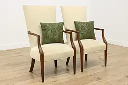 Pair of Vintage Mahogany Office or Occasional Chairs Hickory #54236
