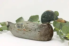Farmhouse Antique Painted Duck Decoy Sculpture #54410