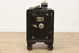 Victorian Antique Iron Combination Lock Safe, Vulcan #54367