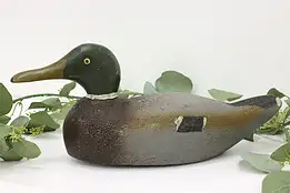 Farmhouse Antique Painted Duck Decoy Sculpture #54419