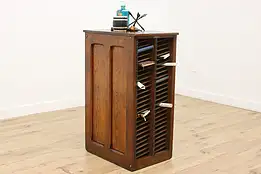 Industrial Antique Ash 50 Slot File Cabinet, Hamilton #54397