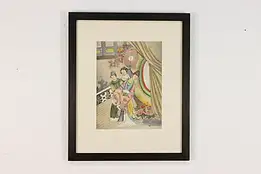 Japanese Framed Vintage Print of Geisha Girls 20.5" #54554