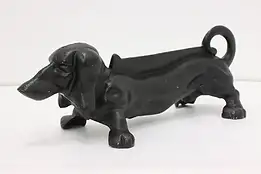 Farmhouse Antique Cast Iron Dachshund Door Stop & Scraper #54482