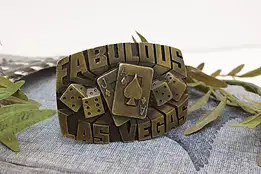 Fabulous Las Vegas Vintage Bronze Belt Buckle, Indiana #54616