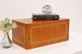 Painted Marquetry Treasure Chest or Keepsake Box #54541