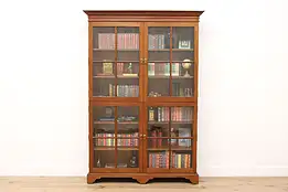 Georgian Vintage Carved Cherry Library Bookcase or Display #54661
