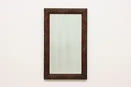 Floral Vintage Carved Birch Hall or Entry Mirror, Lanesboro #54537