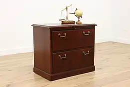 Walnut Vintage Office Lateral File Cabinet, Kimball #54719