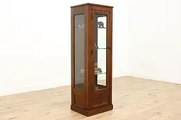 Arts & Crafts Mission Oak Antique Display or Gun Cabinet #52502