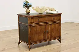Bamboo Vintage Sideboard, TV, Hall or Bath Console, Baker #54984