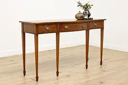 Hepplewhite Vintage Burl Sideboard Hall Console Southampton #55062