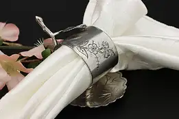 Victorian Antique Silverplate Napkin Ring, Blossoms, Toronto #52612