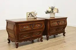 Pair of Country French Chests, End Tables Nightstands, Baker #55001