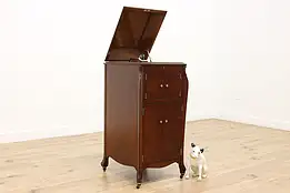 Victrola Record Player Antique Oak Phonograph VV-XI Records #54914