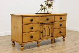 Victorian Farmhouse Antique Pine Sideboard or TV Console #55230