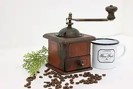 Spanish Vintage Farmhouse Painted Iron Coffee Grinder, ELMA #55010