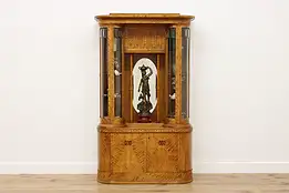 Art Nouveau Austrian Antique Curio Display Cabinet, Mirror #54910