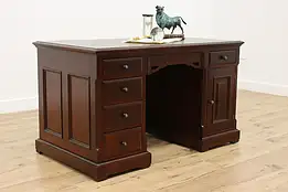 Victorian Antique Walnut Office or Library Desk #55233