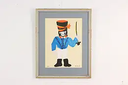 Drum Major Vintage Original Watercolor Painting Fernches 23" #55480