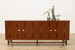 Midcentury Modern Vintage Walnut Credenza TV Console Stanley #55448