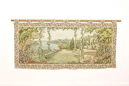 French Summer Terrace Vintage Woven Wall Tapestry 8' #54181