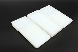 Set of 3 Antique Milk Glass Dental Artist Trays, Two Rivers #53445