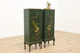 Pair of Vintage Hand Painted Lingerie Chests or Nightstands #55716
