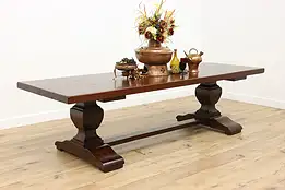 Spanish 1790s Antique Mahogany Trestle Dining Table, Lions #55121