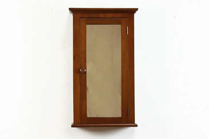 Traditional Antique Walnut Hanging or Tabletop Medicine Cabinet, Mirror #39458