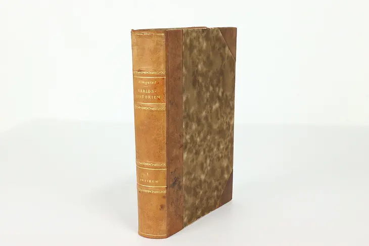 Leatherbound Antique Book Ancient World History in Swedish, Almquist #39446