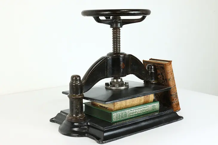 Victorian Industrial Antique Cast Iron Bookbinder Book Press #40078