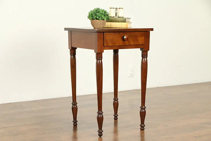 Sheraton Cherry Antique 1830 Nightstand, End or Lamp Table #32260