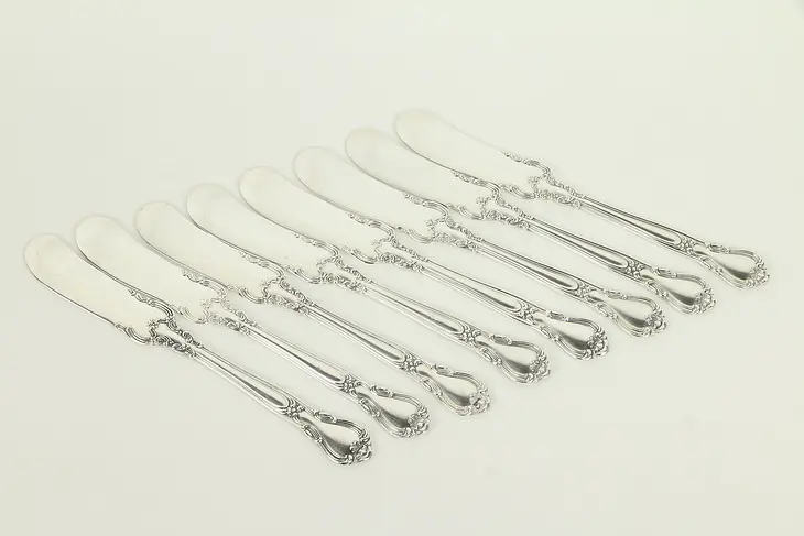 Chantilly Gorham Set of 8 Sterling Silver 6" Butter Knives #32464