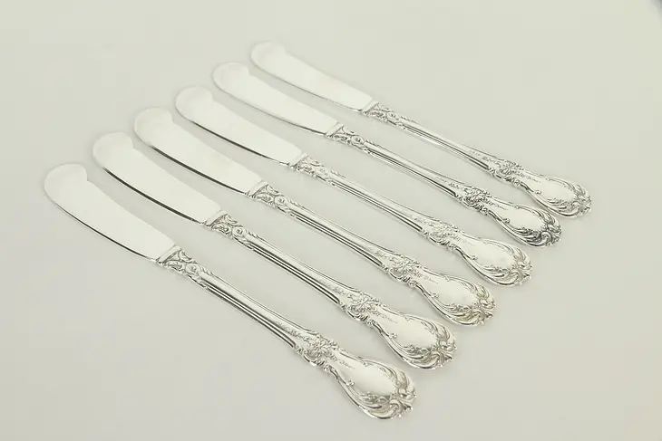 Sterling Silver Towle Old Master Set 6 Cheese or Butter Knives 5 1/2" #32823