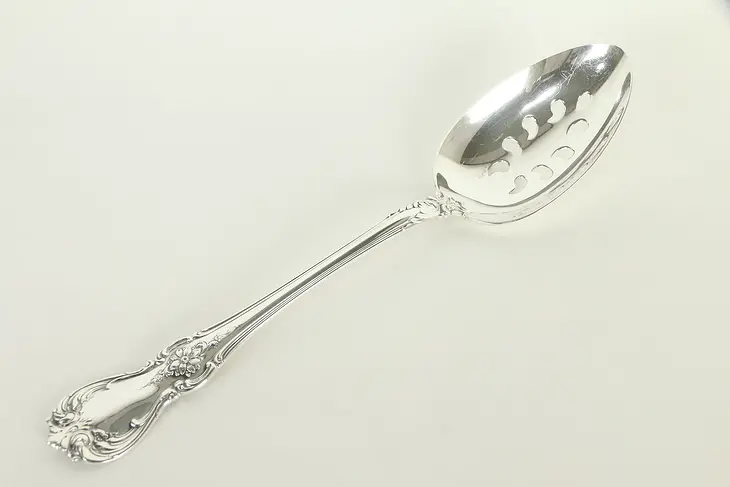 Sterling Silver Towle Old Master Slotted Serving Spoon 8 1/2" #32829