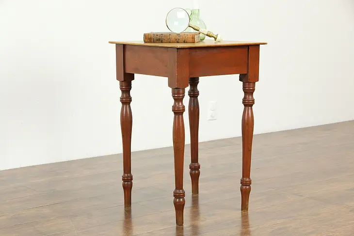 Sheraton Antique 1825 Nightstand or End Table, Painted Base #34064