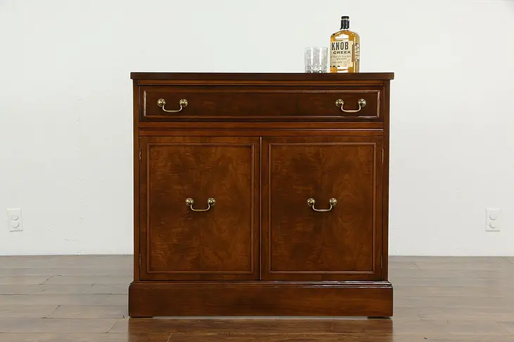 Traditional Walnut Vintage Server, Sideboard or Bar Cabinet, Kroehler #34866