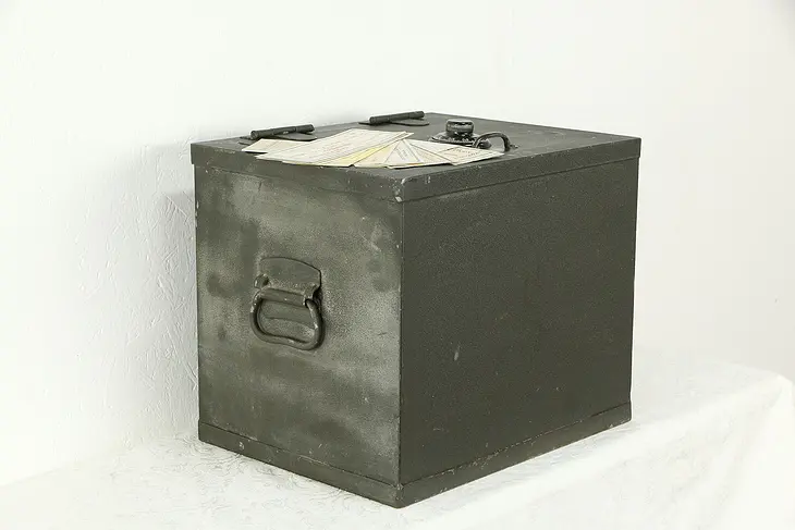 Iron Vintage Firebox Safe, Yale Combination Lock, Protectall New York #34567