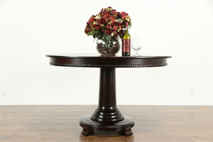 Scandinavian Oval Mahogany Antique Hall Center or Lamp Table #34735