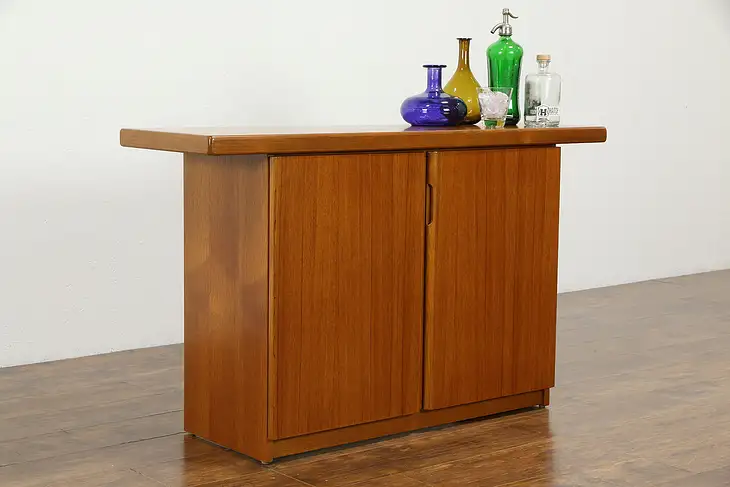 Midcentury Modern Style Teak Server, Bar Cabinet or TV Console #35150